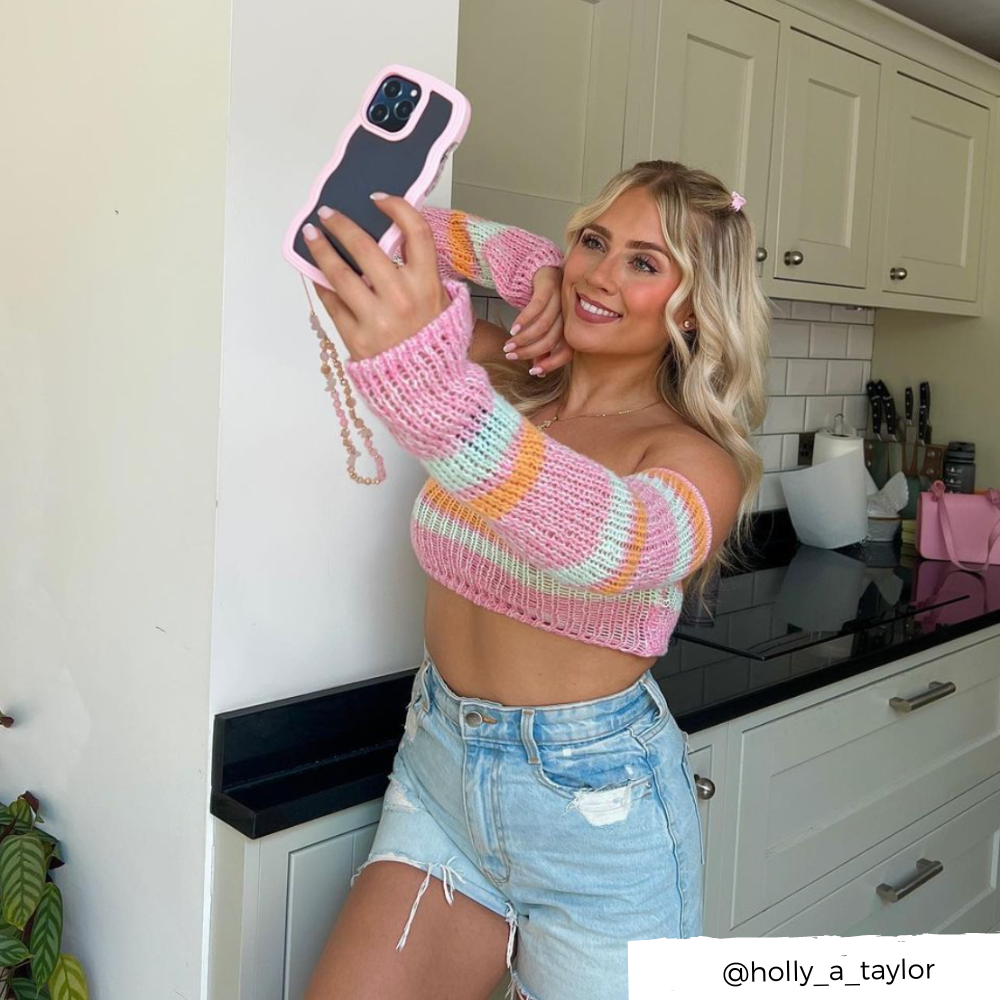 Kavisli Telefon Kılıfı - Pembe 