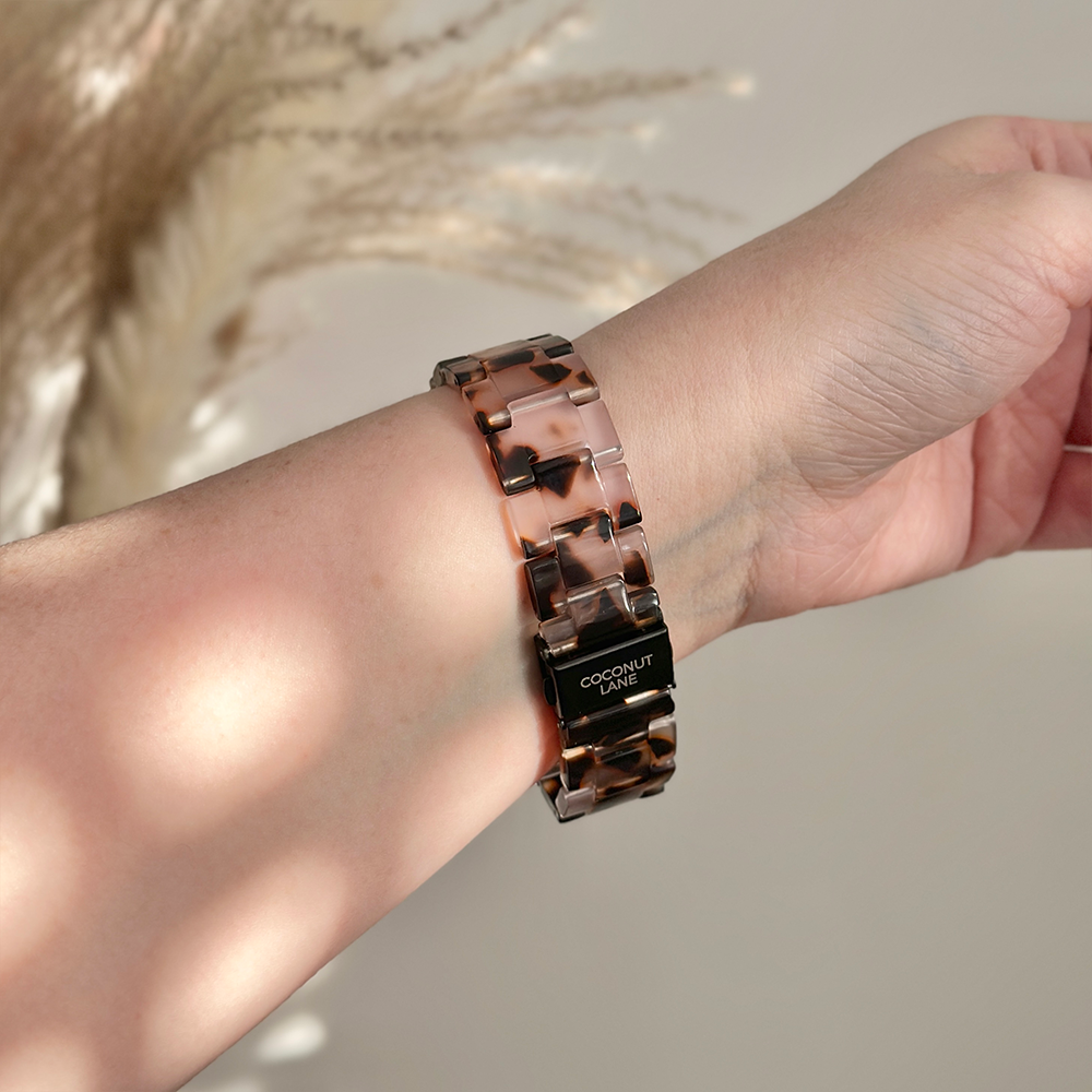 Fitbit Kayışı - LUXE Fildişi Kaplumbağa Desenli 