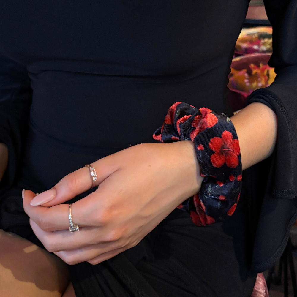 Kiraz ve Hibiskuslu Saç Tokası 