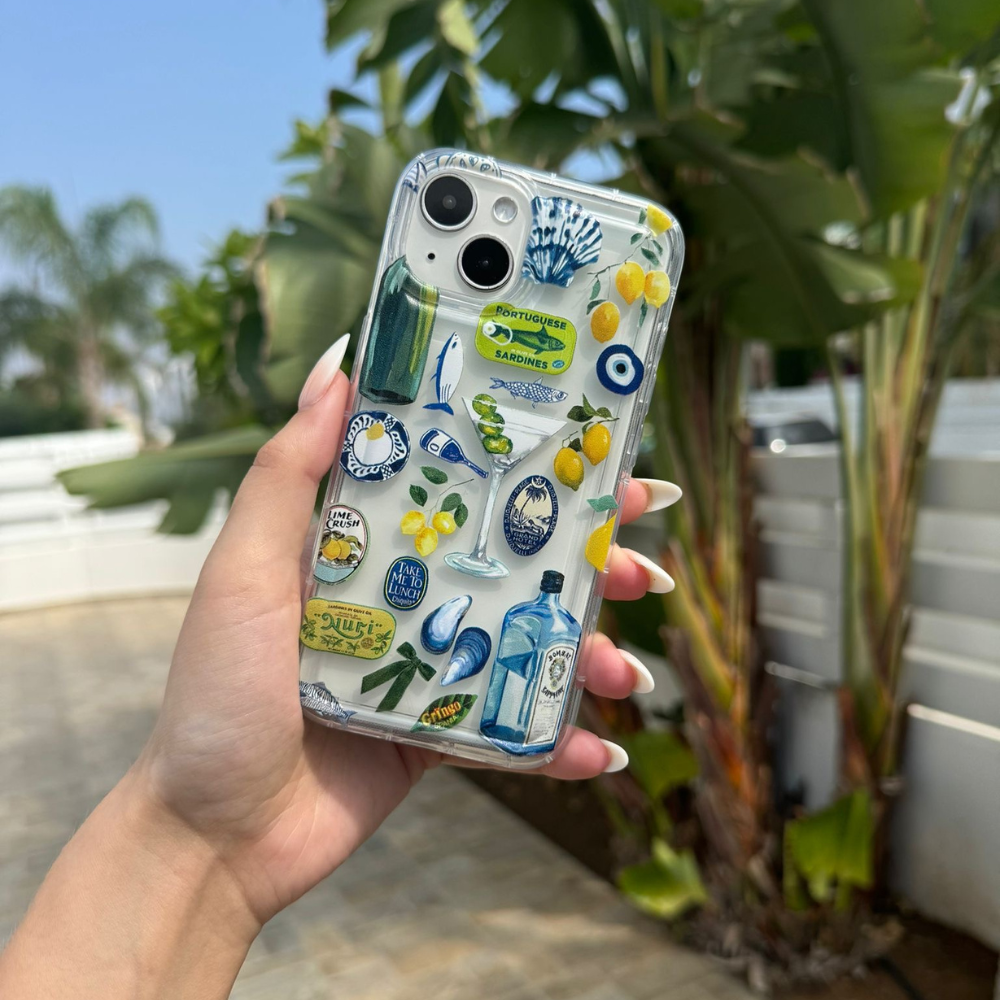 Şeffaf Telefon Kılıfı - Martini Sahili