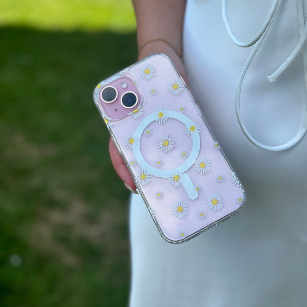 Şeffaf MagSafe® Telefon Kılıfı - Daisy