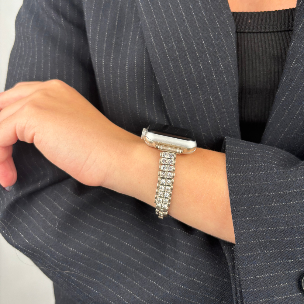 Sparkle Season Apple Watch Strap - Silver