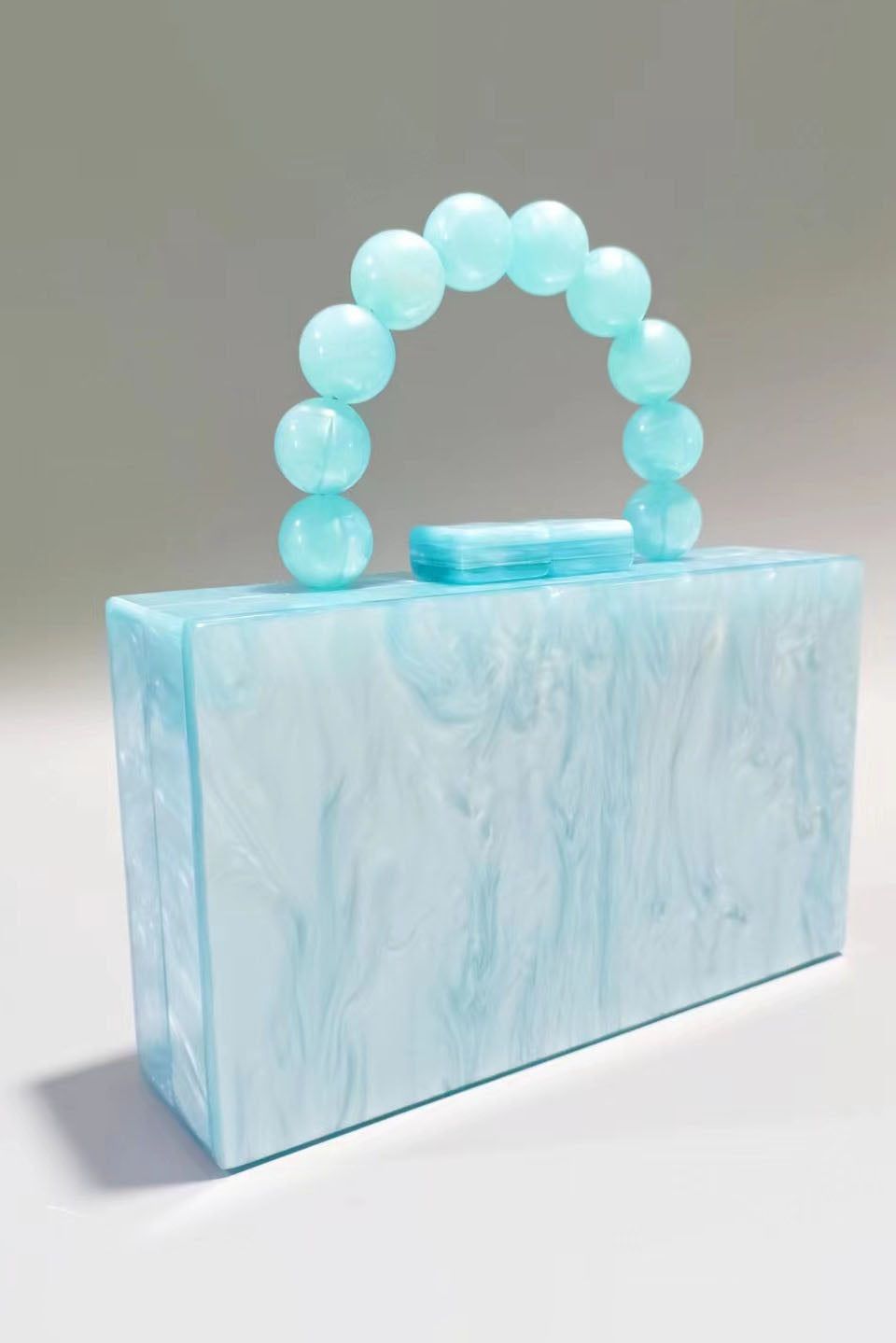 Beaded Chain Marbling Handbag