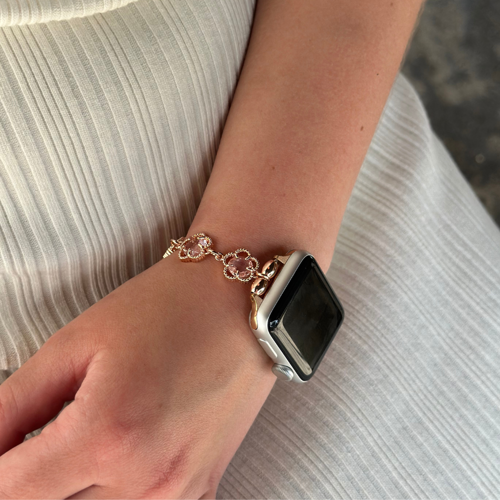 Rose Gold Flower Bracelet Apple Watch Strap
