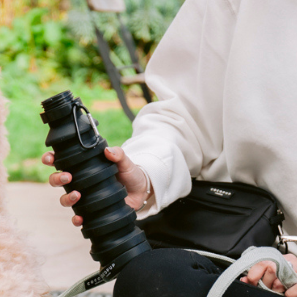 Cocopup Katlanabilir Su Şişesi - Siyah