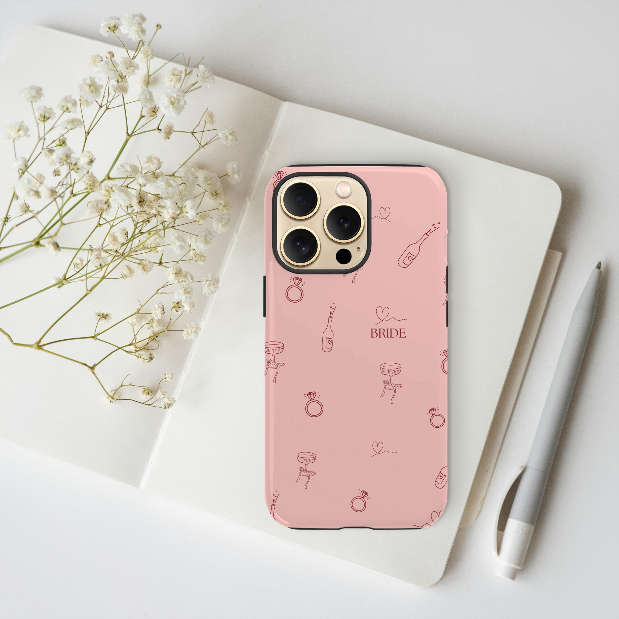 Kişiye Özel Gelinlik Temalı Dayanıklı Telefon Kılıfı