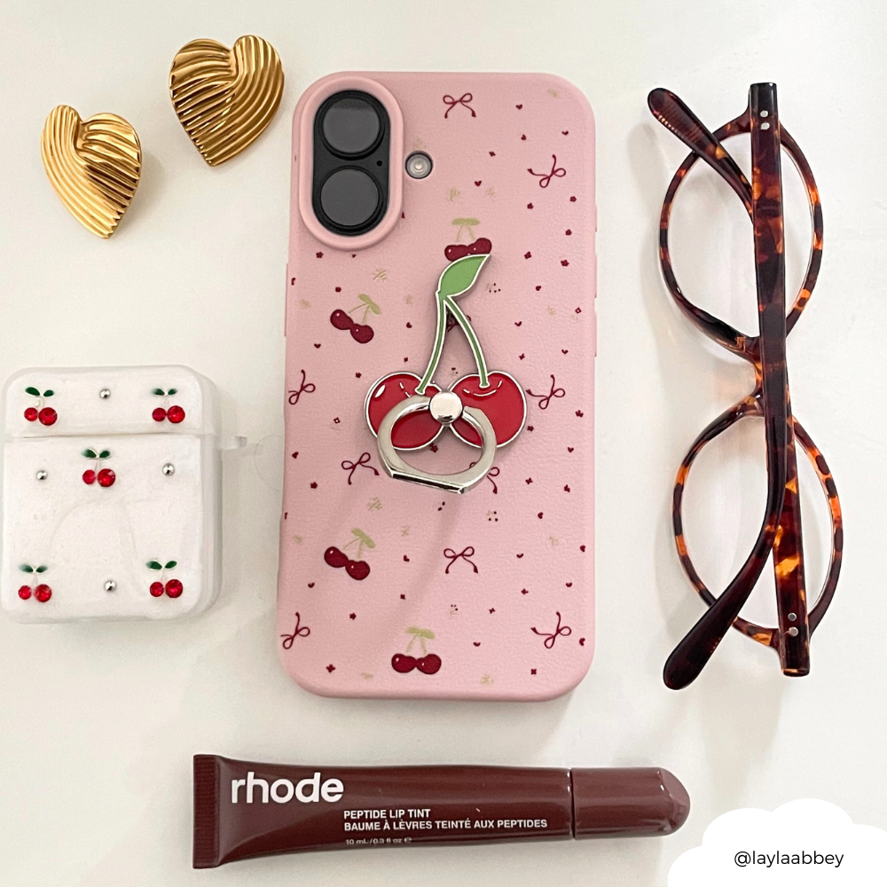 Yapışkanlı Telefon Halkası - Kiraz