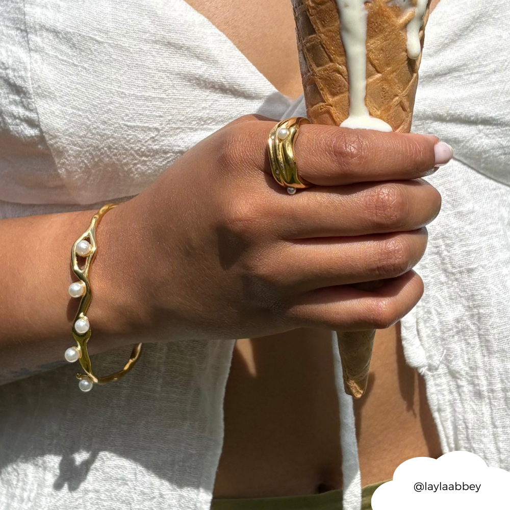 İstiridye İncisi Asma Bileklik