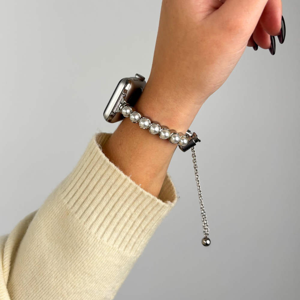 Isla Pearl Apple Watch Kayışı - Gümüş