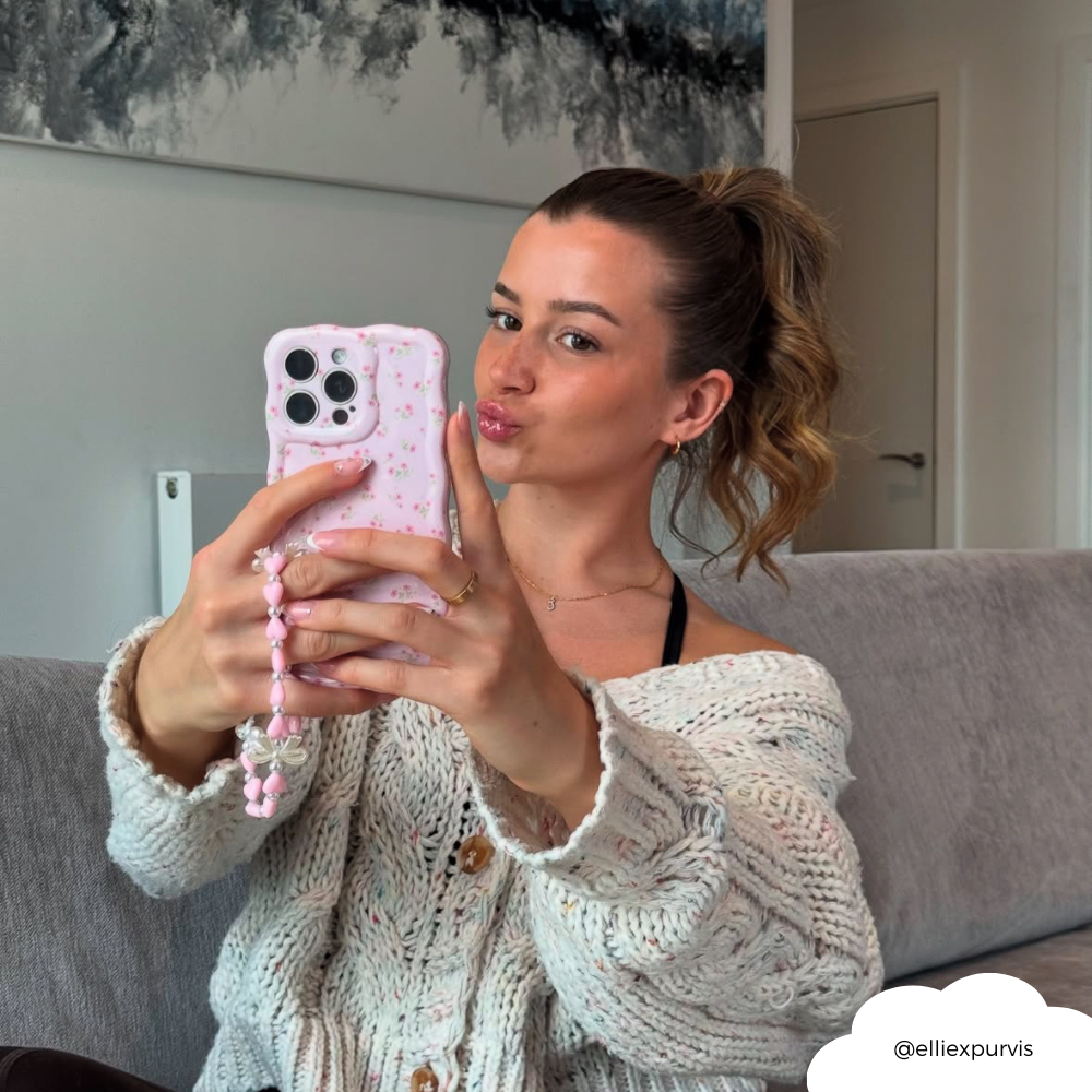 Wavy Phone Case - Ditsy Floral Pink