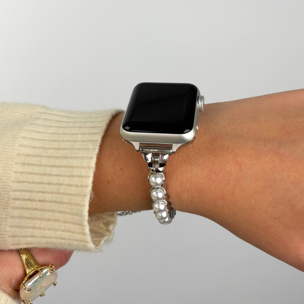 Isla Pearl Apple Watch Kayışı - Gümüş