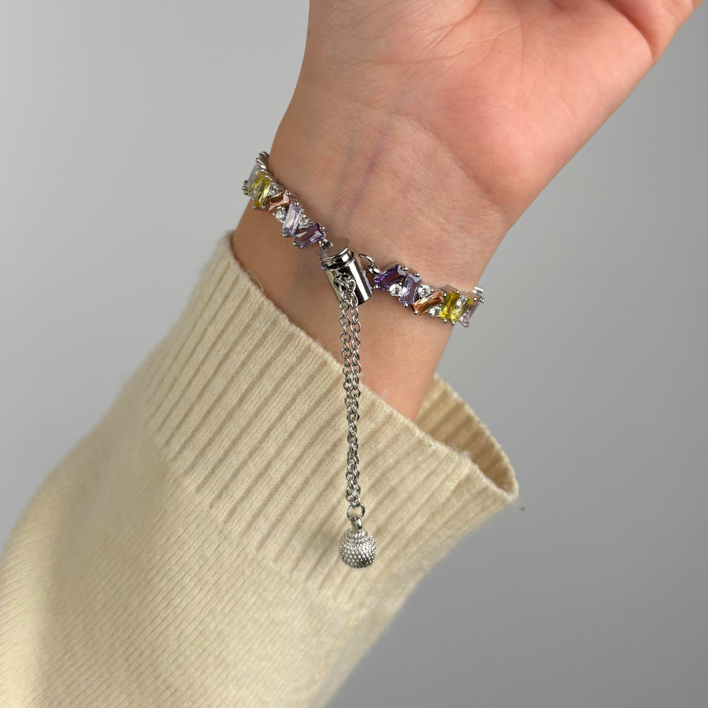 Riviera Kristal Apple Watch Kayışı - Gümüş