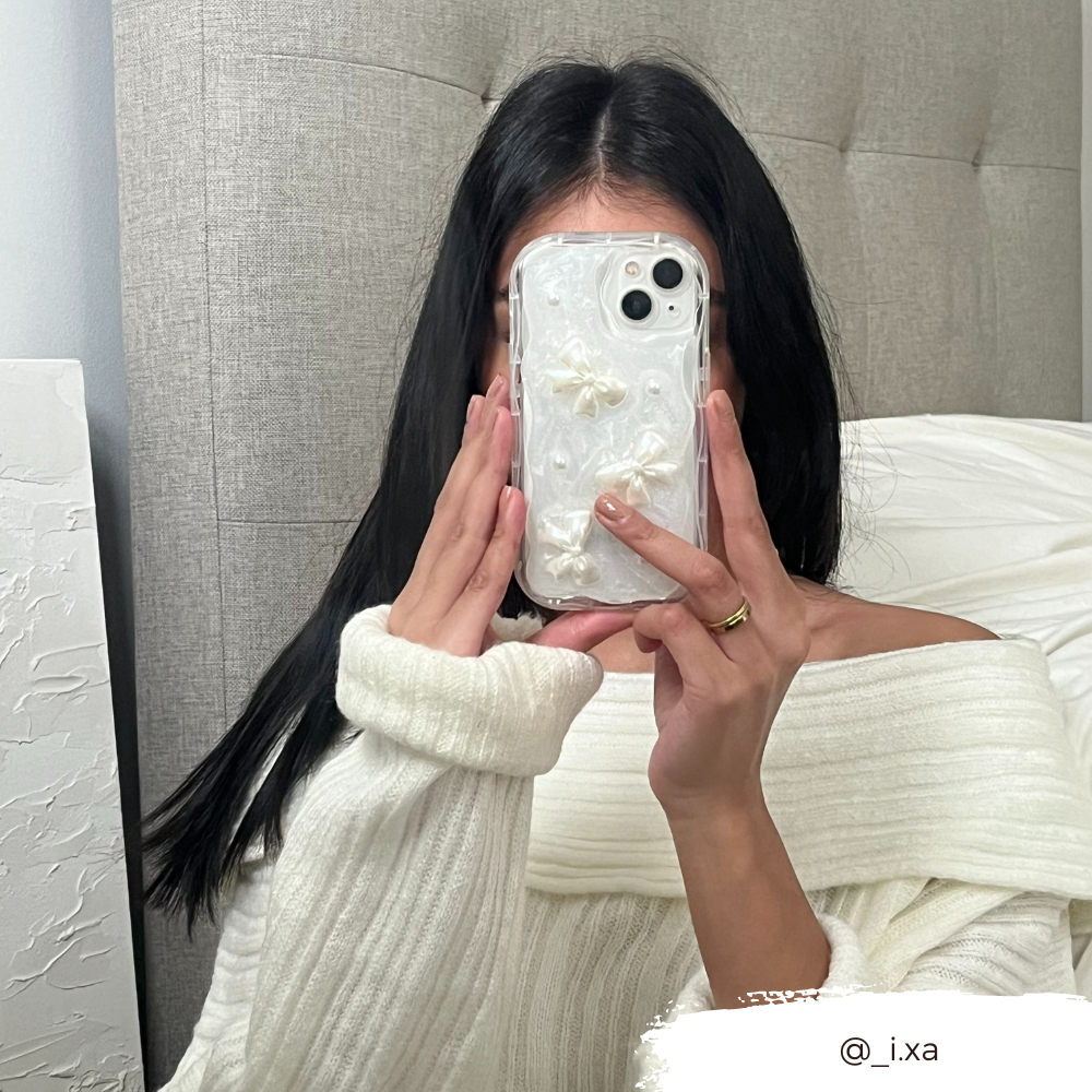 İnci ve Kurdeleli Telefon Kılıfı