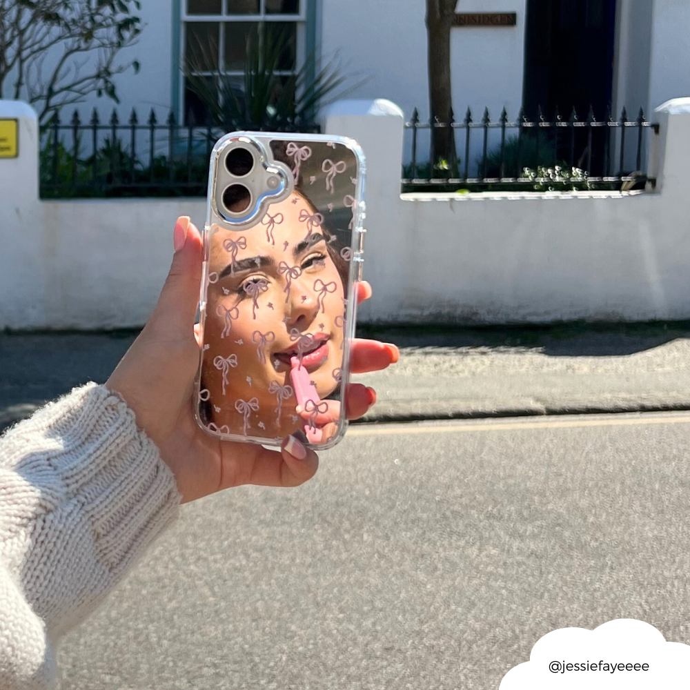 Mirror Phone Case - Dainty Bows
