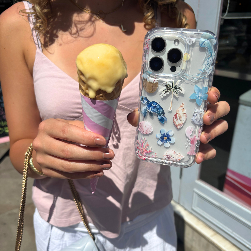 Şeffaf Telefon Kılıfı - Plaj Kızı Yaz