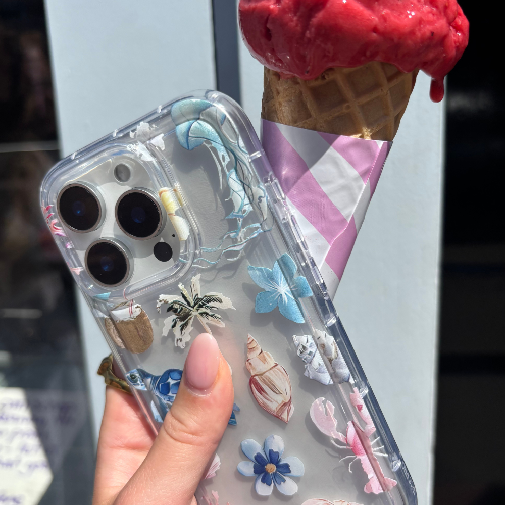 Şeffaf Telefon Kılıfı - Plaj Kızı Yaz
