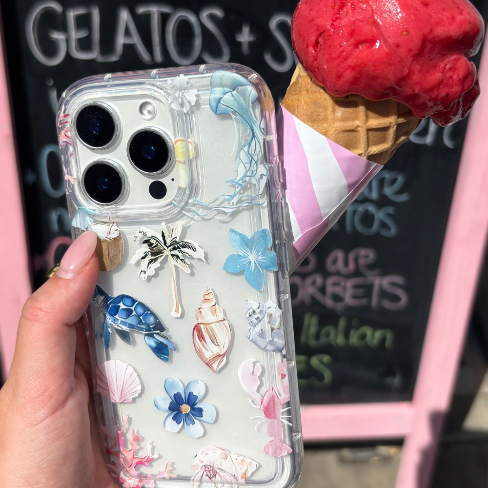 Şeffaf Telefon Kılıfı - Plaj Kızı Yaz