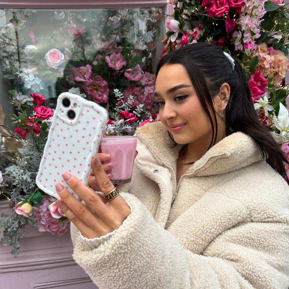 Dalgalı Telefon Kılıfı - Mini Kalpler