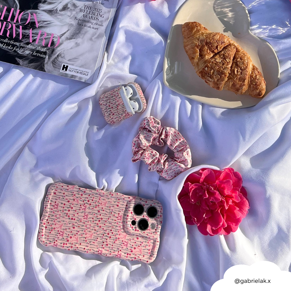 Airpods Case - Peony Bow