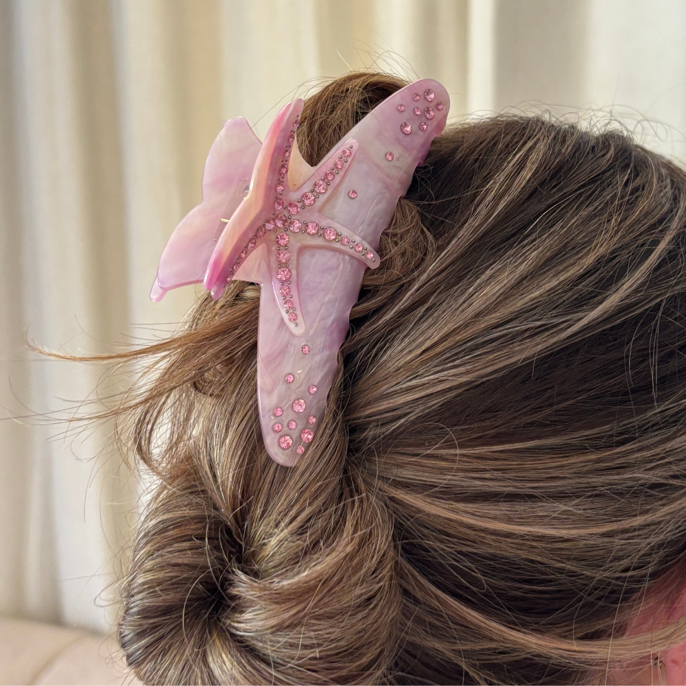Starfish Claw Clip - Pink Beach