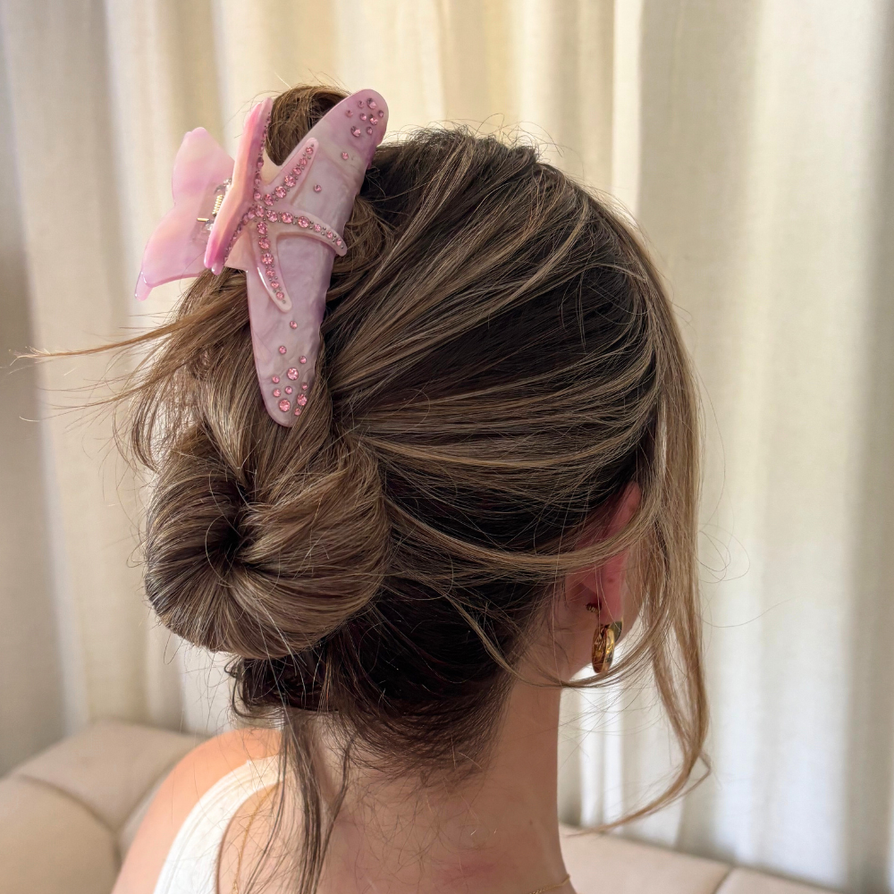 Starfish Claw Clip - Pink Beach