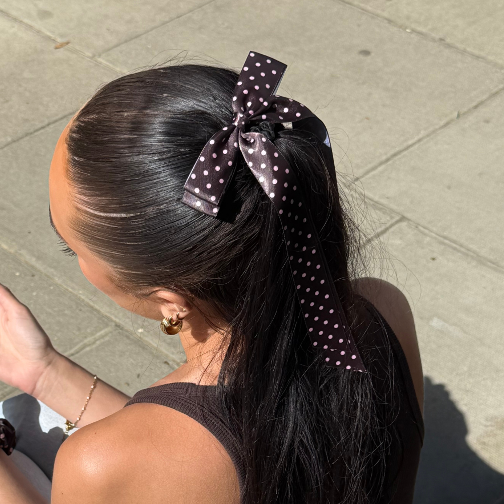 Kurdeleli Fiyonk Toka - Kahverengi Puantiyeli