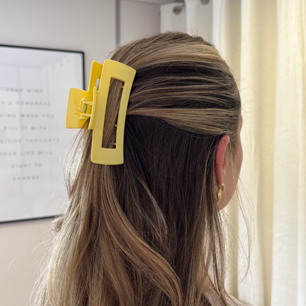 Sarı Kare Pençe Klipsi