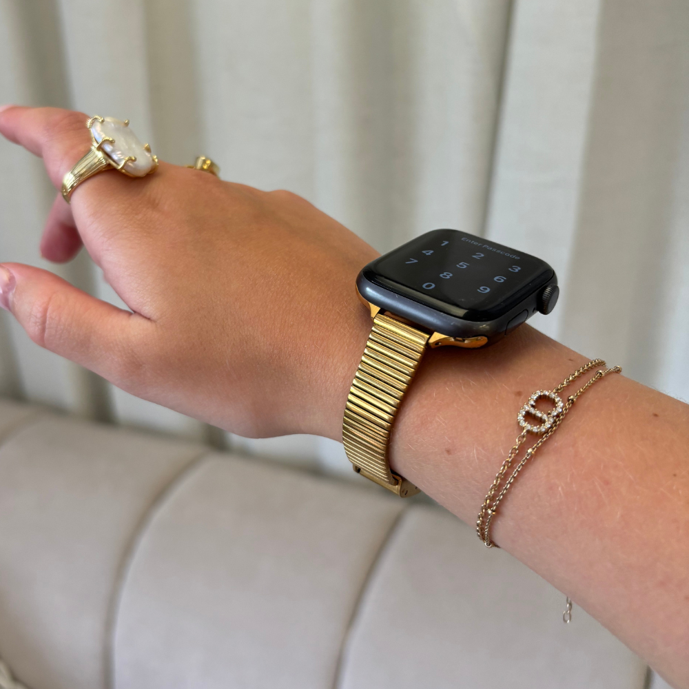 SLIM Fine Line Apple Watch Strap - Gold