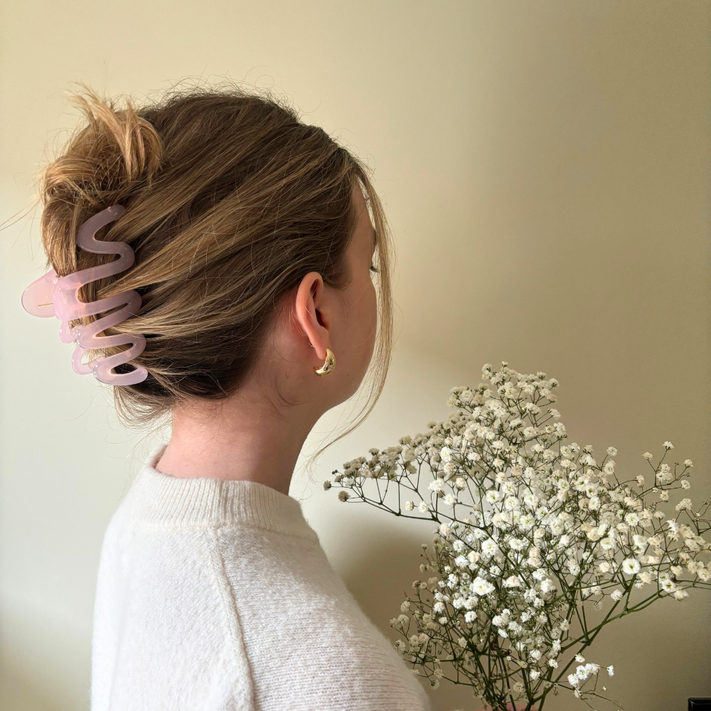 Squiggle Claw Clip - Pink