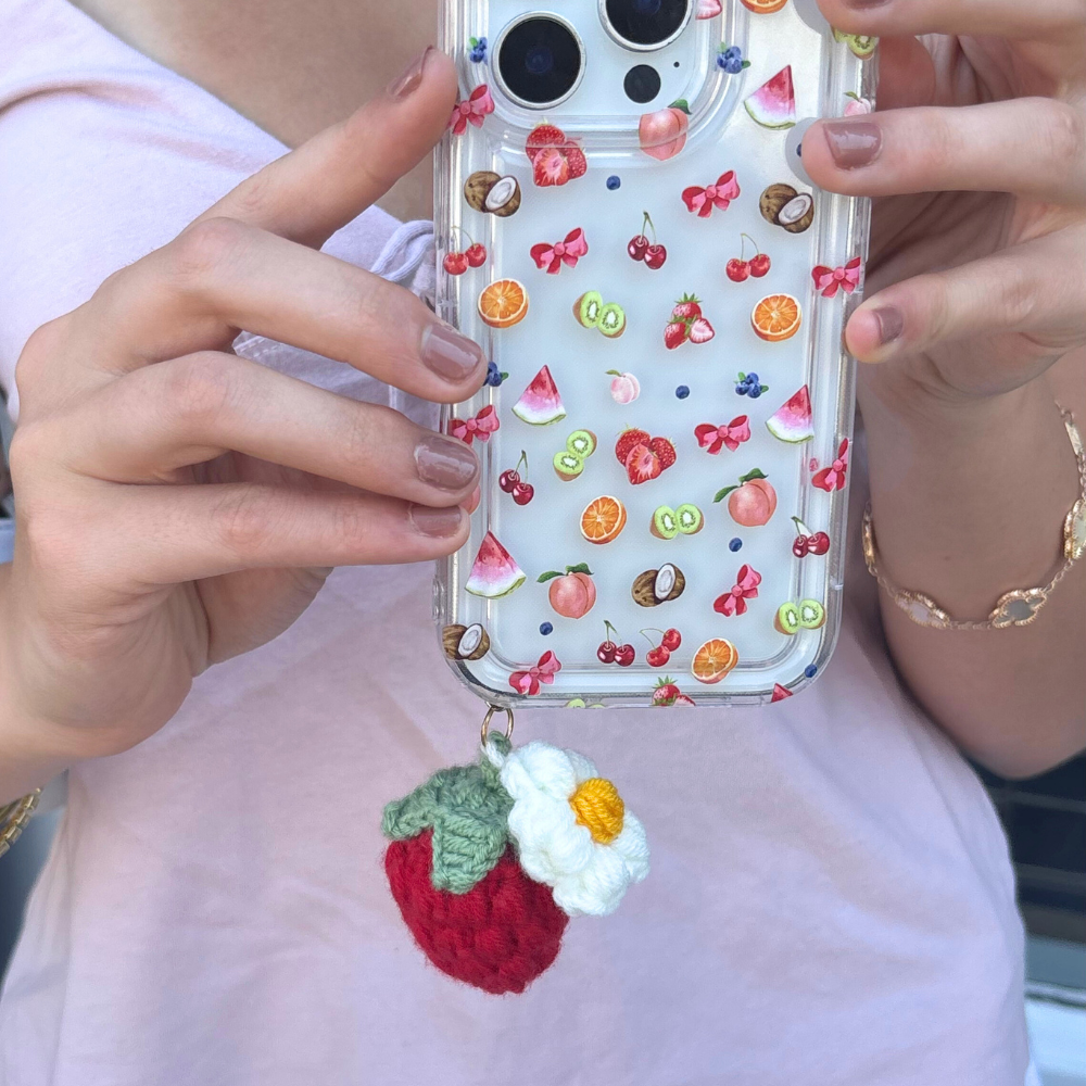 Phone Charm - Red Strawberry