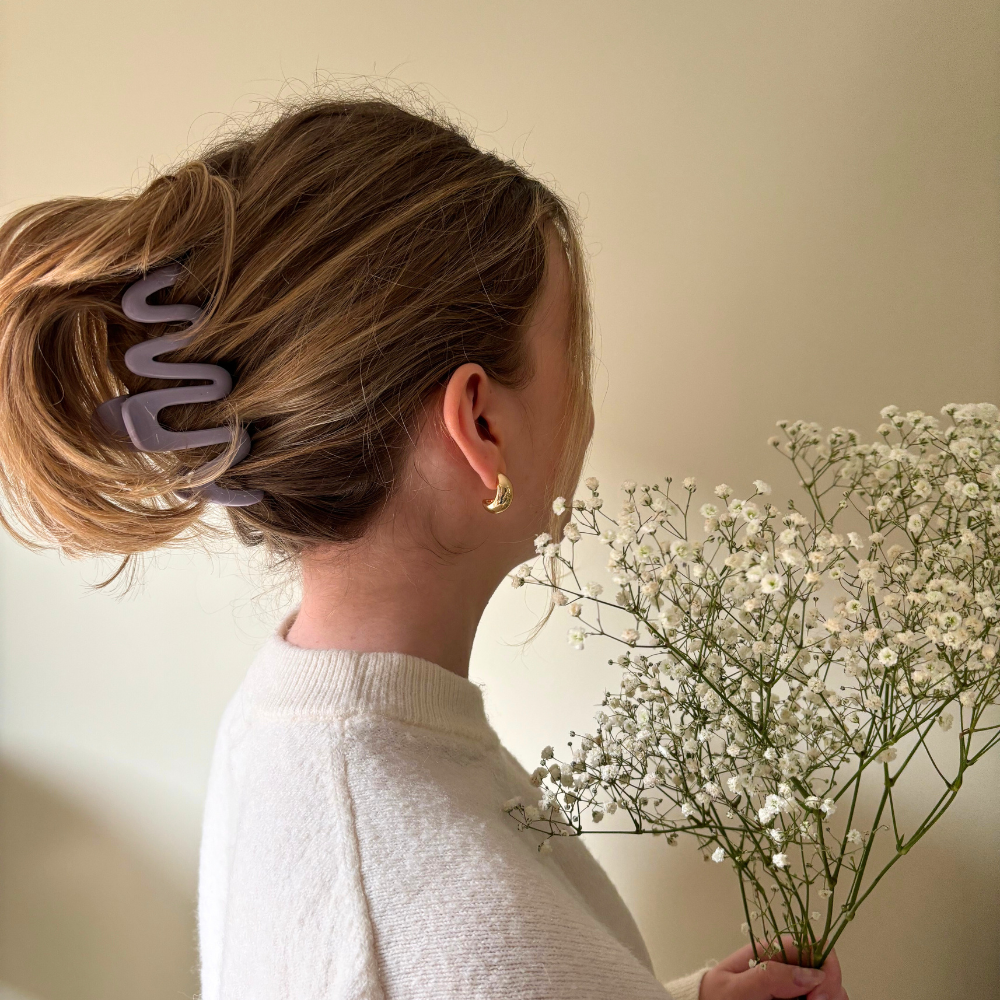 Squiggle Claw Clip - Lilac