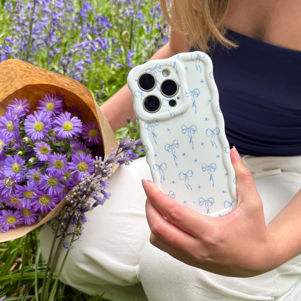 Wavy Phone Case - Bluebell Bows