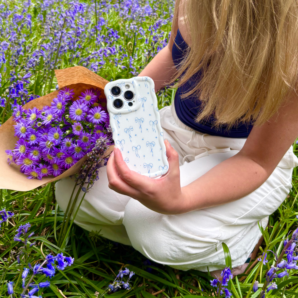 Wavy Phone Case - Bluebell Bows