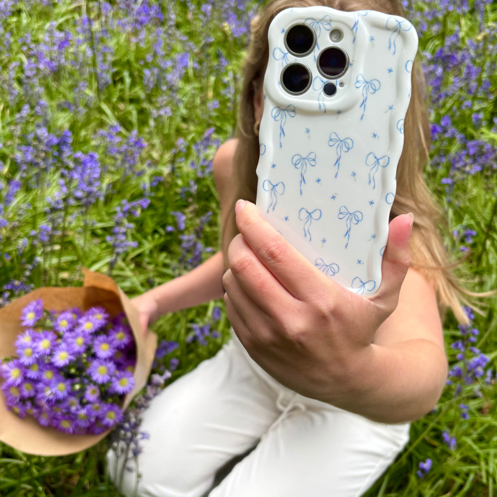Wavy Phone Case - Bluebell Bows