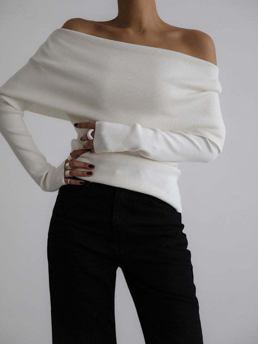 Chic Bardot Fitted Winter Sweater