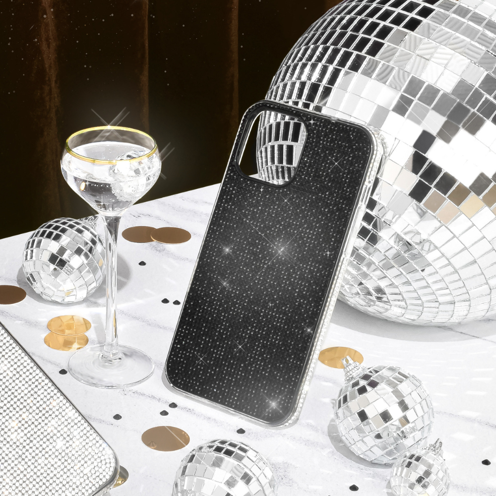 Disco Sparkle Phone Case - Black