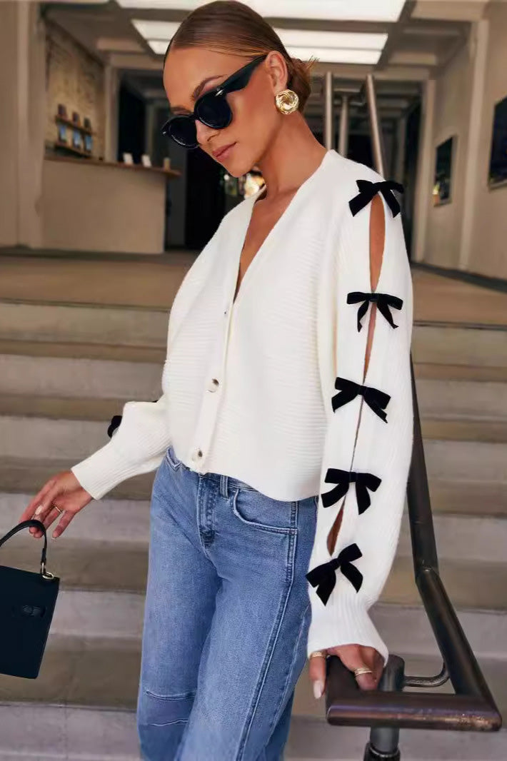 Bow Tie Chanel Style Cardigan