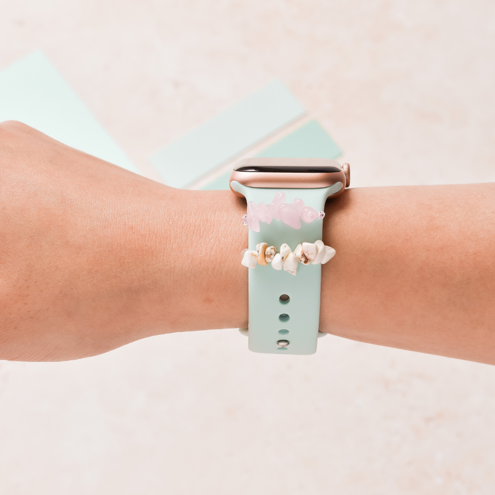 Watch Strap Charm - Pink Crystal