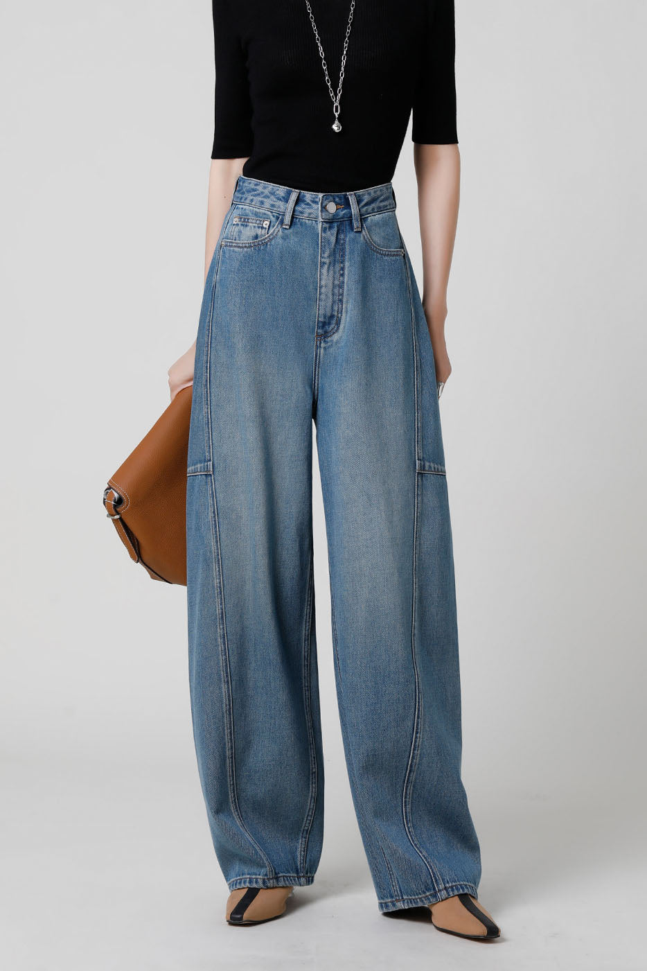 Designer High-Waist Arc Jeans