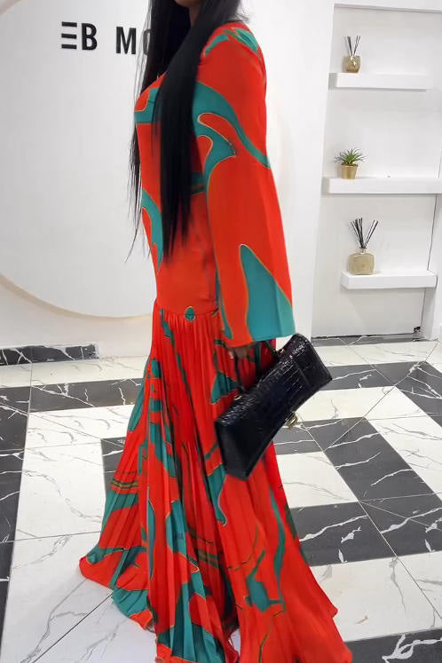 Aurora Pleated Maxi Dress