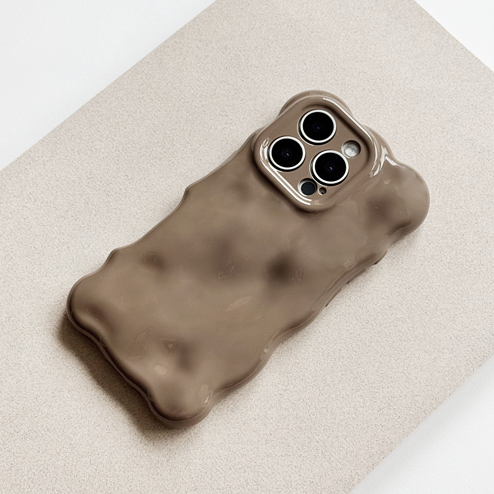 3D Bubble Phone Case - Mocha