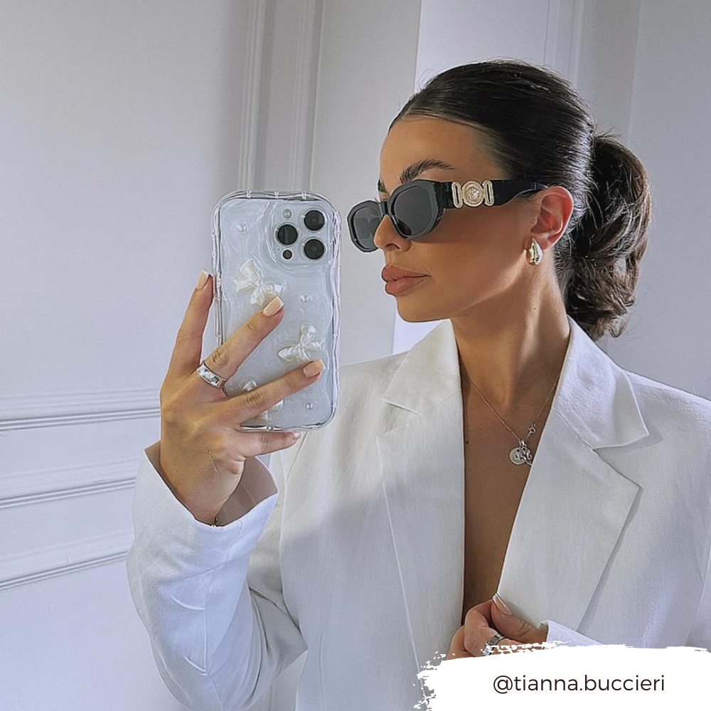 İnci ve Kurdeleli Telefon Kılıfı