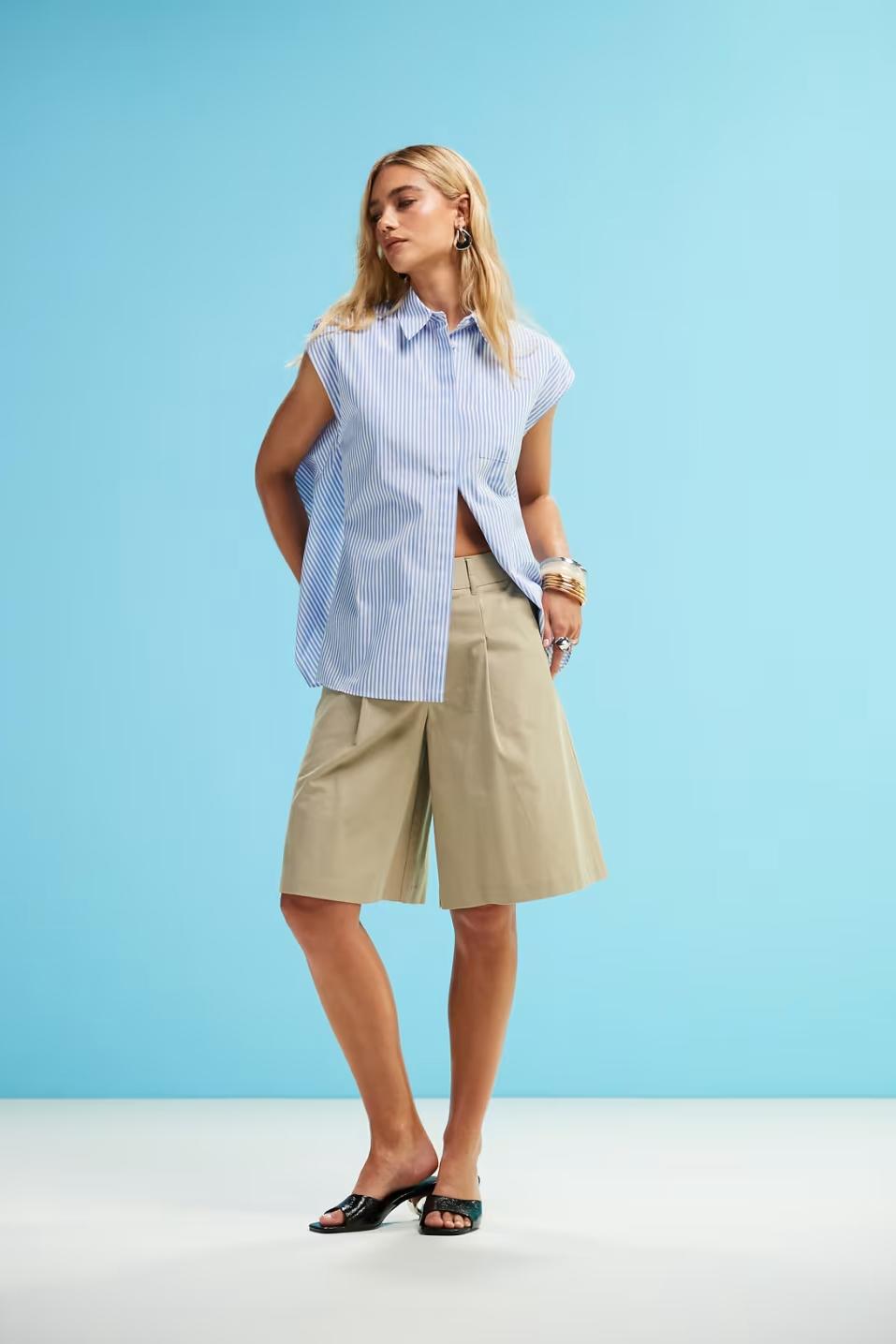 Striped Sleeveless Shirt