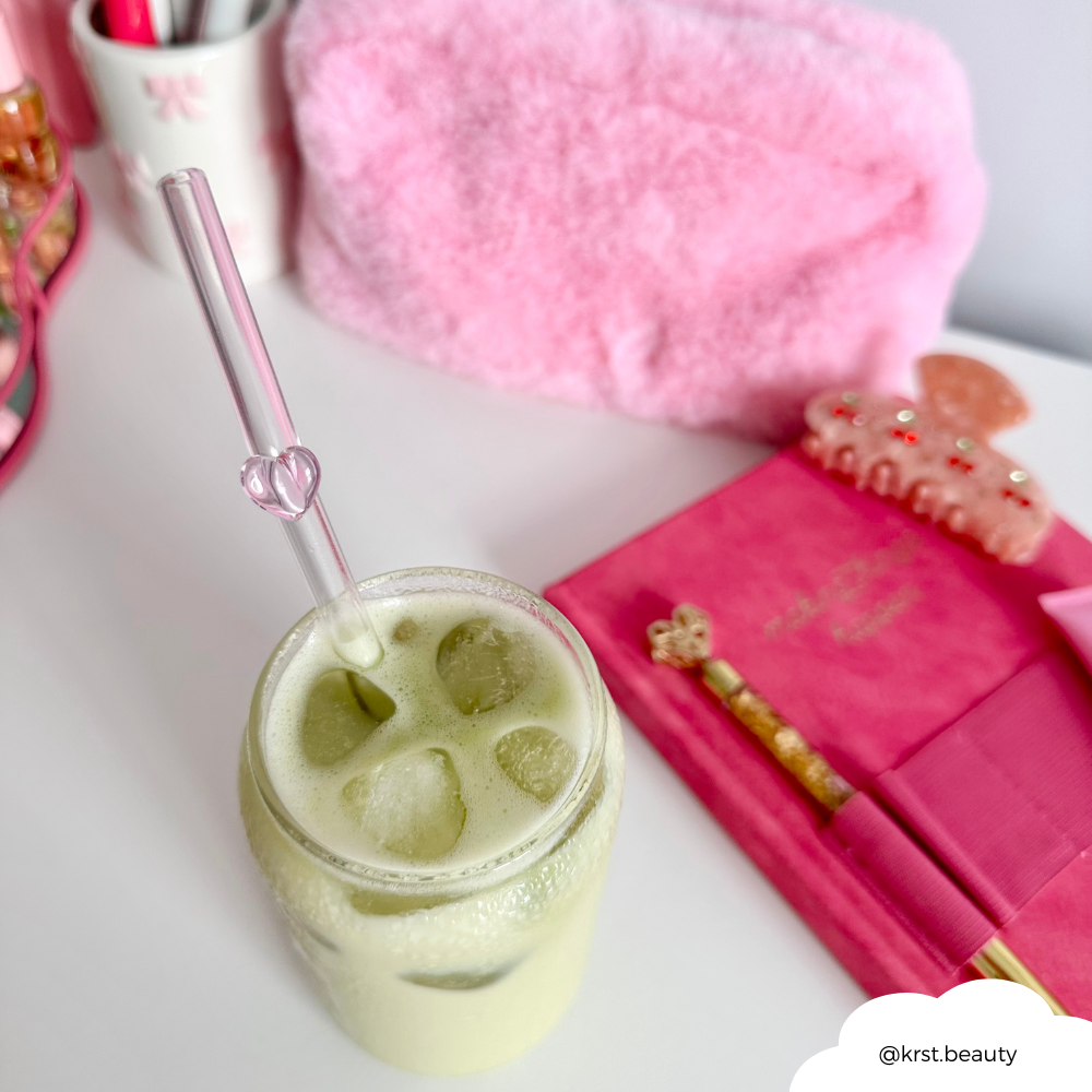 Cam Pipet Seti - Pembe Kalp