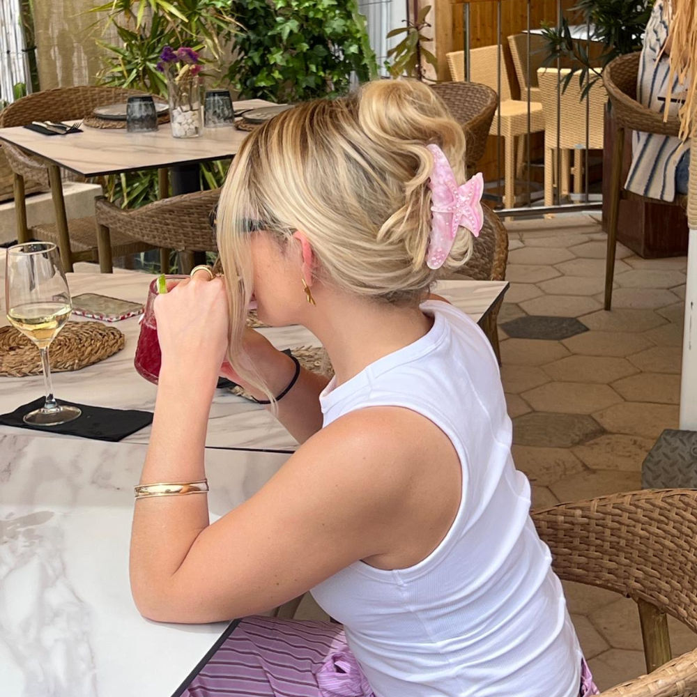 Starfish Claw Clip - Pink Beach