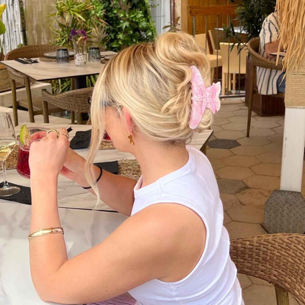 Starfish Claw Clip - Pink Beach