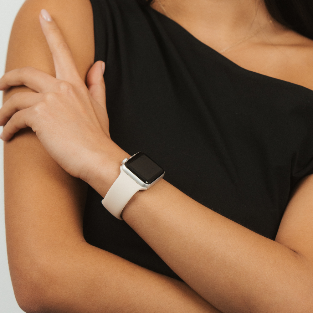 NAKD Apple Watch Kayışı - Badem Beyazı 