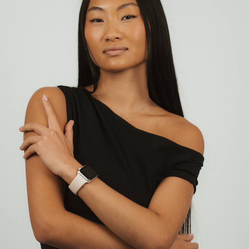 NAKD Apple Watch Kayışı - Badem Beyazı 