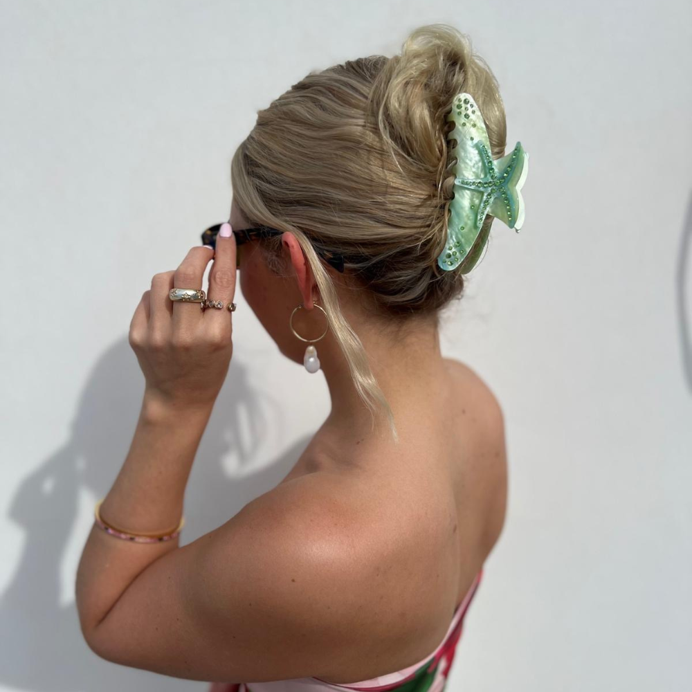 Starfish Claw Clip - Seafoam