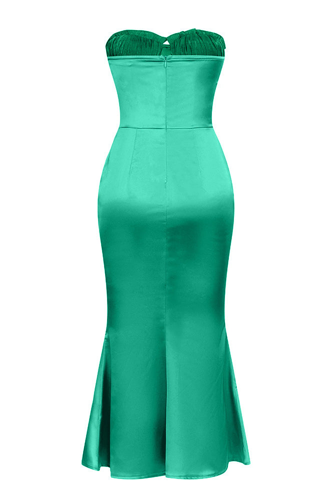 Sexy Strapless Waist-Cinching Dress